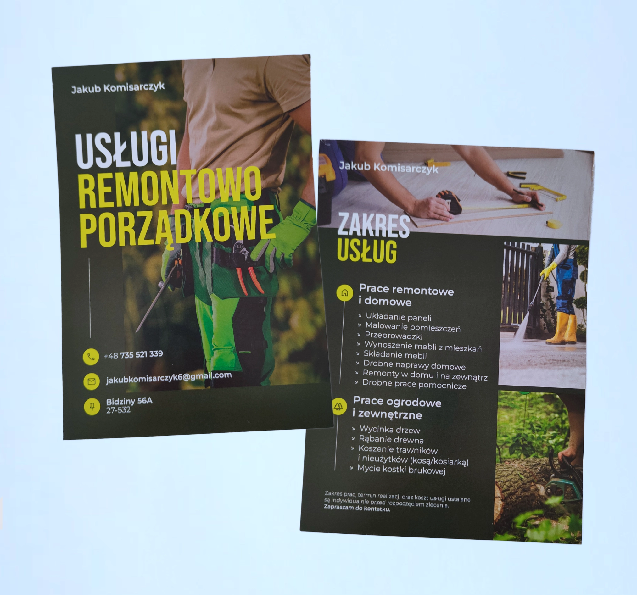 Ulotka dwustronna – przykład projektu